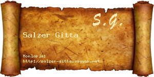 Salzer Gitta névjegykártya
